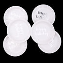 6pcs Happy Birthday Round Disposable Paper Plates Birthday Party Tableware