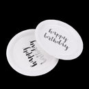 6pcs Happy Birthday Round Disposable Paper Plates Birthday Party Tableware