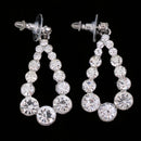 Wedding Engagement Party Prom Wedding Bridal Earrings Teardrop Pendant Dangle Drop Women Girls Ear Stud Jewellery