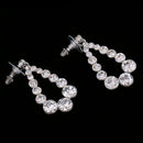 Wedding Engagement Party Prom Wedding Bridal Earrings Teardrop Pendant Dangle Drop Women Girls Ear Stud Jewellery