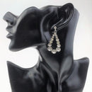 Wedding Engagement Party Prom Wedding Bridal Earrings Teardrop Pendant Dangle Drop Women Girls Ear Stud Jewellery