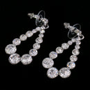 Wedding Engagement Party Prom Wedding Bridal Earrings Teardrop Pendant Dangle Drop Women Girls Ear Stud Jewellery