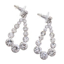 Wedding Engagement Party Prom Wedding Bridal Earrings Teardrop Pendant Dangle Drop Women Girls Ear Stud Jewellery