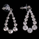 Wedding Engagement Party Prom Wedding Bridal Earrings Teardrop Pendant Dangle Drop Women Girls Ear Stud Jewellery