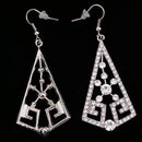 Fashion Women Ladies Hook Earrings Diamante Rhinestone Geometric Pendant Dangle Eardrop Wedding Party Earrings Jewelry Gift