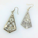 Fashion Women Ladies Hook Earrings Diamante Rhinestone Geometric Pendant Dangle Eardrop Wedding Party Earrings Jewelry Gift