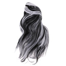 Fashion Black White Gray Long Curly Wig Wavy Christmas Party Fancy Dress Costume Cosplay Wig Women Hair Accessory 50cm