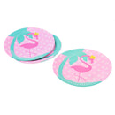 8pcs Flamingo Round Disposable Paper Plates Birthday Party Tableware DIY
