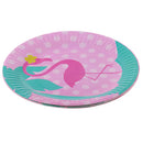 8pcs Flamingo Round Disposable Paper Plates Birthday Party Tableware DIY