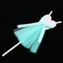 5 Pieces Sweet Wedding Dress Cake Topper Wedding Birthday Party Cake Decor