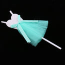 5 Pieces Sweet Wedding Dress Cake Topper Wedding Birthday Party Cake Decor
