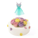 5 Pieces Sweet Wedding Dress Cake Topper Wedding Birthday Party Cake Decor