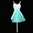 5 Pieces Sweet Wedding Dress Cake Topper Wedding Birthday Party Cake Decor