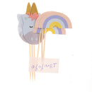 Set of 12pcs Cute Unicorn Rainbow Cupcake Picks Baby Shower Party Decoration