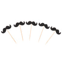 Pack of 20 Glitter Paper Hat Cake Topper Birthday Party Cupcake Toothpicks Black