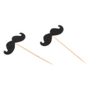 Pack of 20 Glitter Paper Hat Cake Topper Birthday Party Cupcake Toothpicks Black