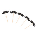 Pack of 20 Glitter Paper Hat Cake Topper Birthday Party Cupcake Toothpicks Black