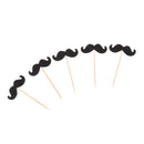 Pack of 20 Glitter Paper Hat Cake Topper Birthday Party Cupcake Toothpicks Black