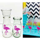 12pcs Glitter Paper Flamingo Stickers Bottle Cup Label Decals DIY Art Craft