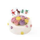 Set of 24pcs Merry Christmas Santa Elk Tree Cake Topper Holiday New Year Cupcake Picks Cake Muffin Dessert Food Picks Favors