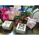 Pack of 50pcs Creative White Black House Shape Wedding Favor Box Wedding Birthday Ribbon DIY Candy Boxes