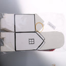 Pack of 50pcs Creative White Black House Shape Wedding Favor Box Wedding Birthday Ribbon DIY Candy Boxes
