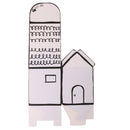 Pack of 50pcs Creative White Black House Shape Wedding Favor Box Wedding Birthday Ribbon DIY Candy Boxes