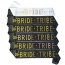 Glitter Gold Bridal Sash & 5 Bride Tribe Sashes Supplies for Wedding Hen Party