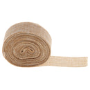Natural Jute Burlap Fabric Rustic Hessian Ribbon Tape Wedding Bride Shower Party Table Chair Back Decoration DIY