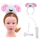Pack of 3/Set Sheep Animal Cartoon Headband Bow Tie Tail Cosplay Party Costume