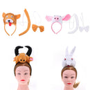 3/set Cute Kids Brown Animal Cattle Cow Costume Kit Fancy Dress Accessories