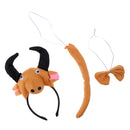 3/set Cute Kids Brown Animal Cattle Cow Costume Kit Fancy Dress Accessories