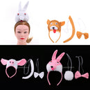 3/set Cute Kids Brown Animal Cattle Cow Costume Kit Fancy Dress Accessories
