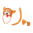 Boys Girls Animal Lion Costume Headband & Bow Tie & Tail Set