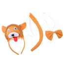 Boys Girls Animal Lion Costume Headband & Bow Tie & Tail Set