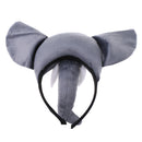 Kids Animal Costume Set Elephant Headband Tails Bow Tie Cosplay School Play Stage Show Fancy Dress Up