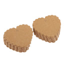 Pack of 100 Rustic Kraft Paper Heart Blank Card with Jute Twines Gift Tags Labels