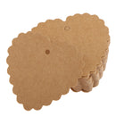 Pack of 100 Rustic Kraft Paper Heart Blank Card with Jute Twines Gift Tags Labels
