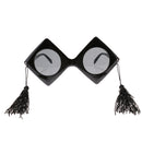 Fun Trencher Cap Sunglasses Graduation Cap Glasses Birthday Party Photo Props Cosplay Costume Accessory