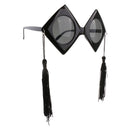 Fun Trencher Cap Sunglasses Graduation Cap Glasses Birthday Party Photo Props Cosplay Costume Accessory