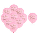 Set of 10pcs Lovely Latex Balloons Party It's a Girl Christening Baby Shower Gender Reveal Helium Air Balloons Ornament