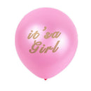Set of 10pcs Lovely Latex Balloons Party It's a Girl Christening Baby Shower Gender Reveal Helium Air Balloons Ornament