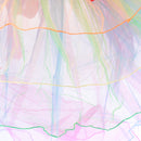 Women Rainbow Layered Dancing Long Tail Skirt Lingerie Bubble Skirt Costume