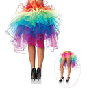 Women Rainbow Layered Dancing Long Tail Skirt Lingerie Bubble Skirt Costume
