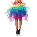 Women Rainbow Layered Dancing Long Tail Skirt Lingerie Bubble Skirt Costume