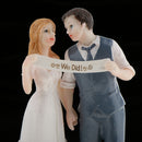 Wedding Engagement Cake Topper Figure Bride Groom We Did Couple Cake Decor