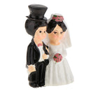 Romantic Wedding Newlywed Cake Topper Bride Groom Couple Figurine Cake Decoration