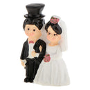 Romantic Wedding Newlywed Cake Topper Bride Groom Couple Figurine Cake Decoration