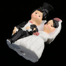 Romantic Wedding Newlywed Cake Topper Bride Groom Couple Figurine Cake Decoration