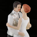 Romantic Funny Kiss Bride Groom Figurine Wedding Anniversary Party Resin Cake Topper Photo Prop